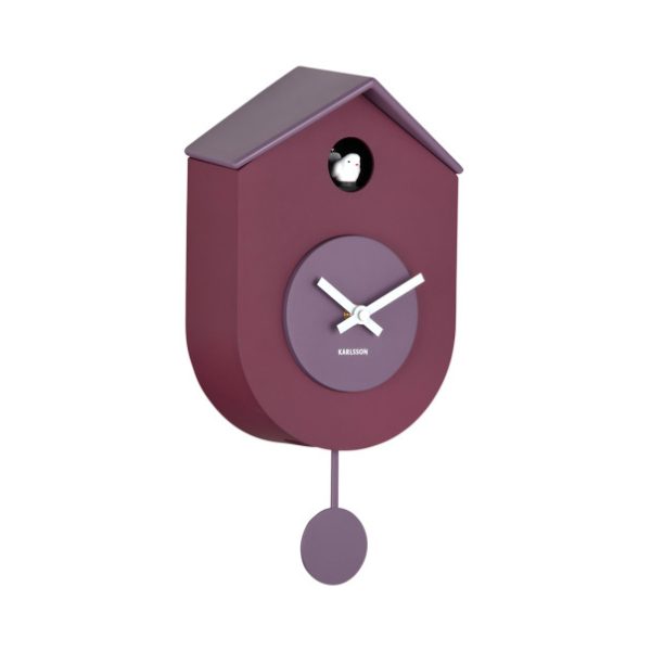 Karlsson Wall Clock Grato Cuckoo Dark Mauve