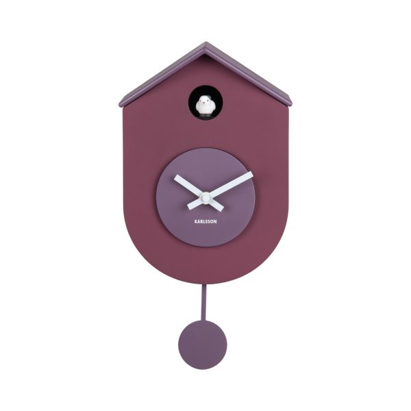 Karlsson Wall Clock Grato Cuckoo Dark Mauve