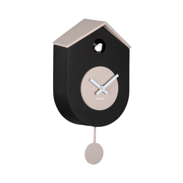 Karlsson Wall Clock Grato Cuckoo Black & warm grey