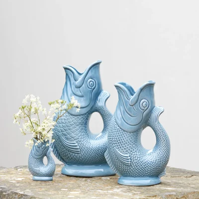 Gurgly Mini Glug Jug Blue Grey Lifestyle