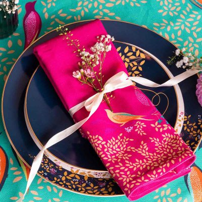Sara Miller Chelsea Pink Napkins - Set of 2