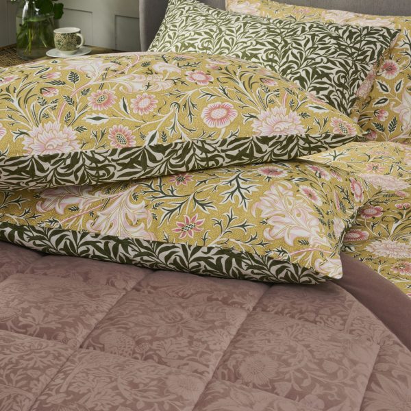 William Morris At Home Double Bough Gold Bedding Set cameo