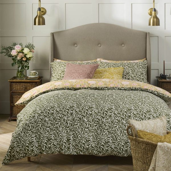 William Morris At Home Double Bough Gold Bedding Set reverse