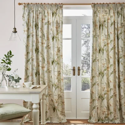Laura Ashley Gosford Sage Readymade Headertape Curtains main