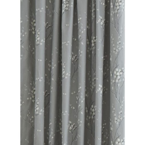 Laura Ashley Pussy Willow Steel Header Tape Curtains close up