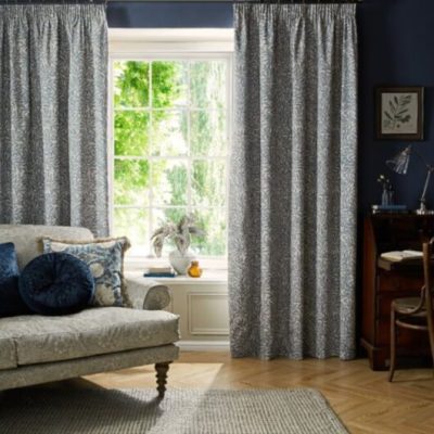 William Morris At Home Original Willow Indigo Ready Made Blackout Headertape Curtains main