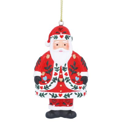 Gisela Graham Alpine Resin Santa Decoration