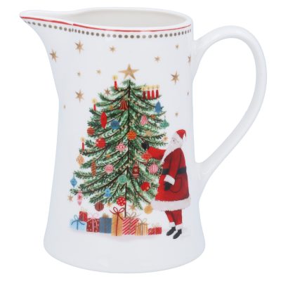 Gisela Graham Nostalgia Santa/Tree New Bone China Jug, Medium