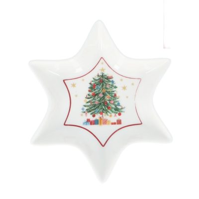Gisela Graham Nostalgia Tree New Bone China Star Dish