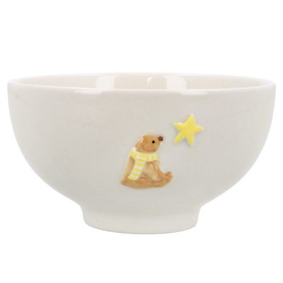 Gisela Graham Stoneware Bowl 11cm - Teddy with Star