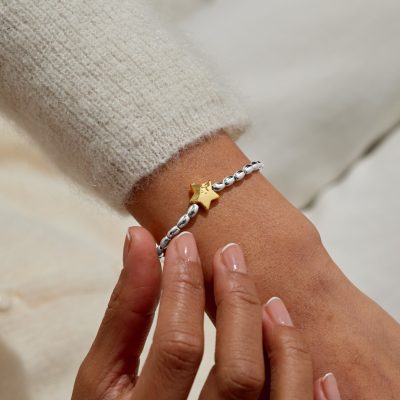 Joma Jewellery Wish Merry Christmas Silver & Gold Plated Bracelet