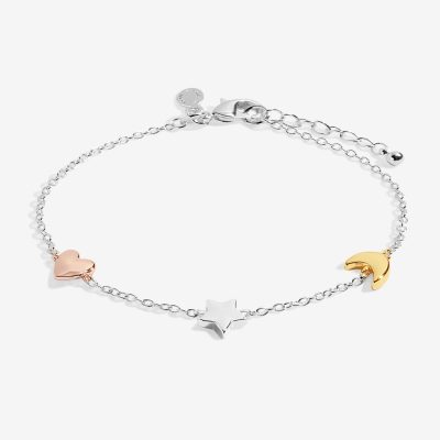 Joma Jewellery Mini Charms Moon, Heart, And Stars Bracelet