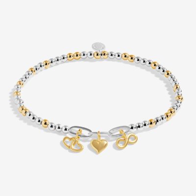 Joma Jewellery Celestial Charms Bracelet In Silver And Gold Plating