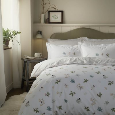 Sophie Allport Orchard Birds White Bedding Set main