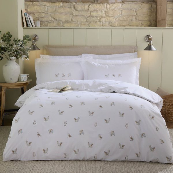 Sophie Allport Snowy Owls White Bedding Set main