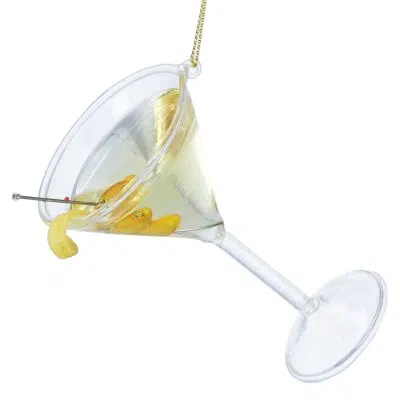 Gisela Graham Glass Martini Decoration