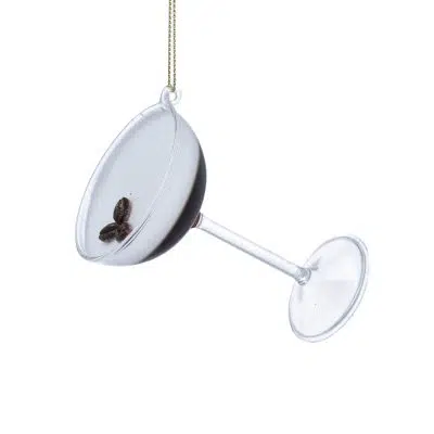Gisela Graham Glass Decoration 10cm - Espresso Martini