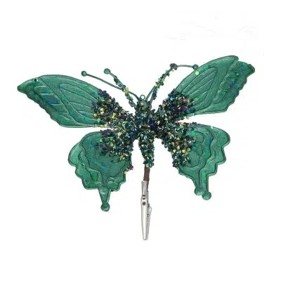 Gisela Graham Green Butterfly Clip, Large