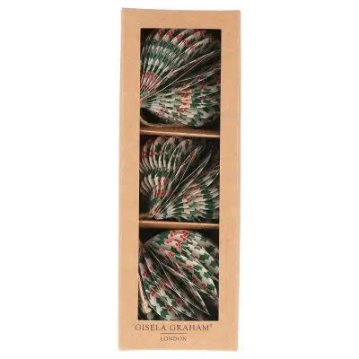 Gisela Graham Holly Pattern Paper Honeycomb Decs, Box/3