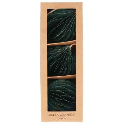 Gisela Graham Green with Gold Stars Paper Honeycomb Decs, Box/3