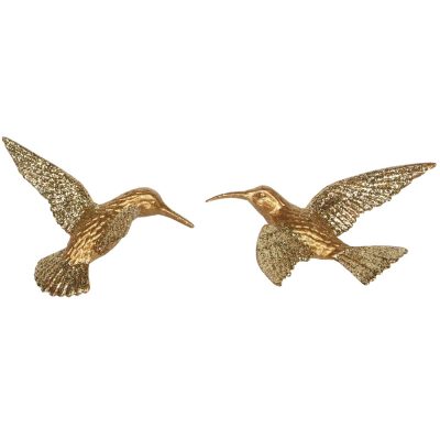 Gisela Graham Copper Sparkling Hummingbird, 2as