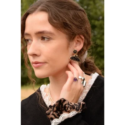 My Doris Halloween Black Bat Earrings