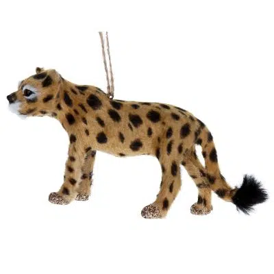 Gisela Graham Faux Fur Decoration 15cm - Cheetah
