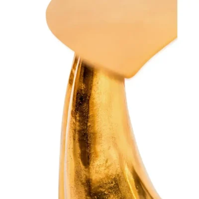 Alternative view of Gold Aluminium Whale Tail Side Table