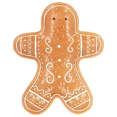 Gisela Graham Ceramic Gingerbread Man Plate, Medium