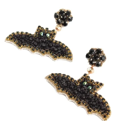 My Doris Halloween Black Bat Earrings