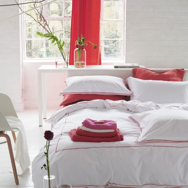 Designers Guild Astor Duvet Cover Set 400TC Coral Pink main