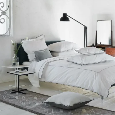 Designers Guild Astor Duvet Cover Set 400TC Silver & Slate main