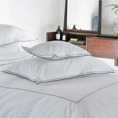 Designers Guild Astor Duvet Cover Set 400TC Silver & Slate cameo