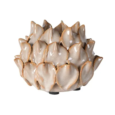 Fawn Lotus Small Candleholder Reactive Glaze