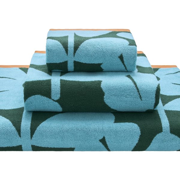 Orla Kiely Wildflower Blue Lagoon Towels main
