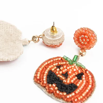 My Doris Happy Face Pumpkin Earrings