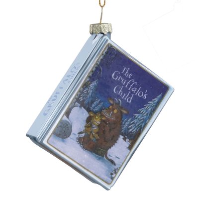 Gisela Graham Glass Hanging Dec 8cm - 'The Gruffalo's Child' Book