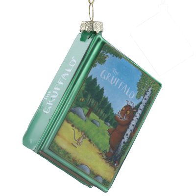 Gisela Graham Glass Hanging Dec 8cm - 'The Gruffalo' Book