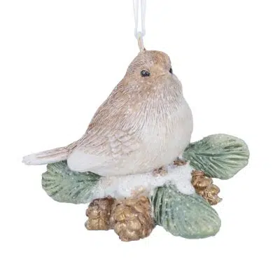 Gisela Graham Resin Bird on Sprig Decoration