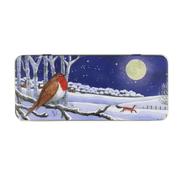 Emma Bridgewater Winter Animals Robin Long Deep Rectangular Tin