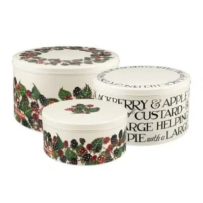 Emma Bridgewater Blackberry Set Of 3 Round Cake Tins