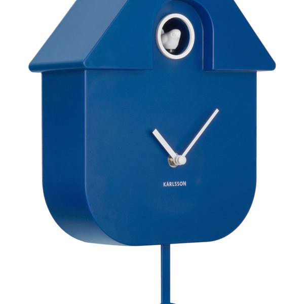 Karlsson Wall Clock Modern Cuckoo Cobalt Blue
