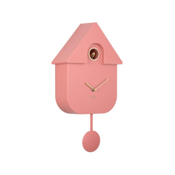 Karlsson Wall Clock Modern Cuckoo Rose Tan