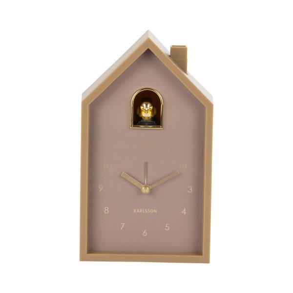 Karlsson Alarm Clock Modern Cuckoo Oro Mocha Brown