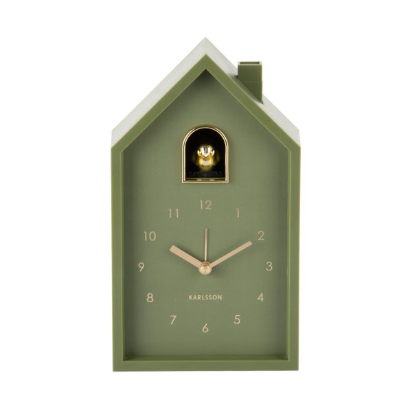 Karlsson Alarm Clock Modern Cuckoo Oro Luxury Green