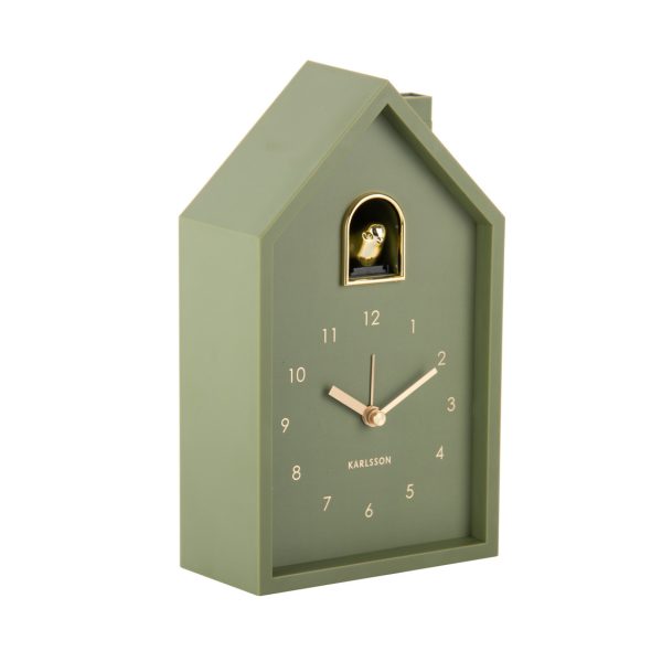 Karlsson Alarm Clock Modern Cuckoo Oro Luxury Green