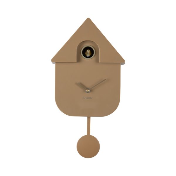 Karlsson Wall Clock Modern Cuckoo Mocha Brown