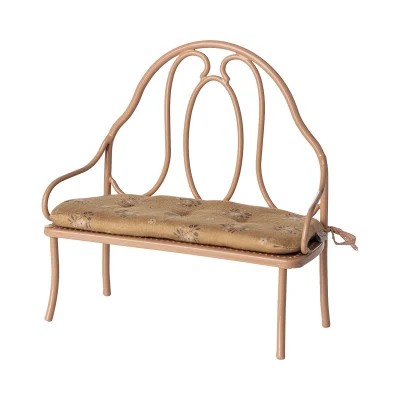 Maileg Vintage bench, Mini - Dark powder