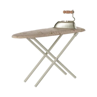 Maileg Iron and ironing board, Miniature - Off white
