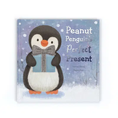 Jellycat Peanut Penguin’s Perfect Present Book front cover